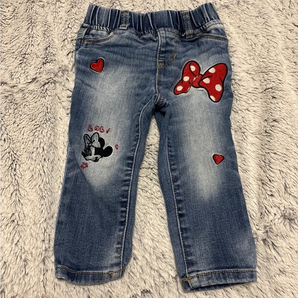 GAP Kids Minnie Mouse Blue Jeans with Red and Black Accents - Picture 1 of 1